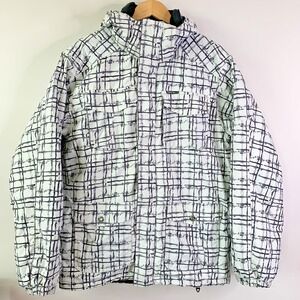 Ripzone Core 5000MM Ski Snowboarding Hooded Winter Jacket Size M White Black